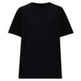 thumbnail image 4 of AherBiu Summer Tops for Women Plain T Shirts Short Sleeve Crewneck Comfy Casual Loose Fitted Tees, 4 of 7