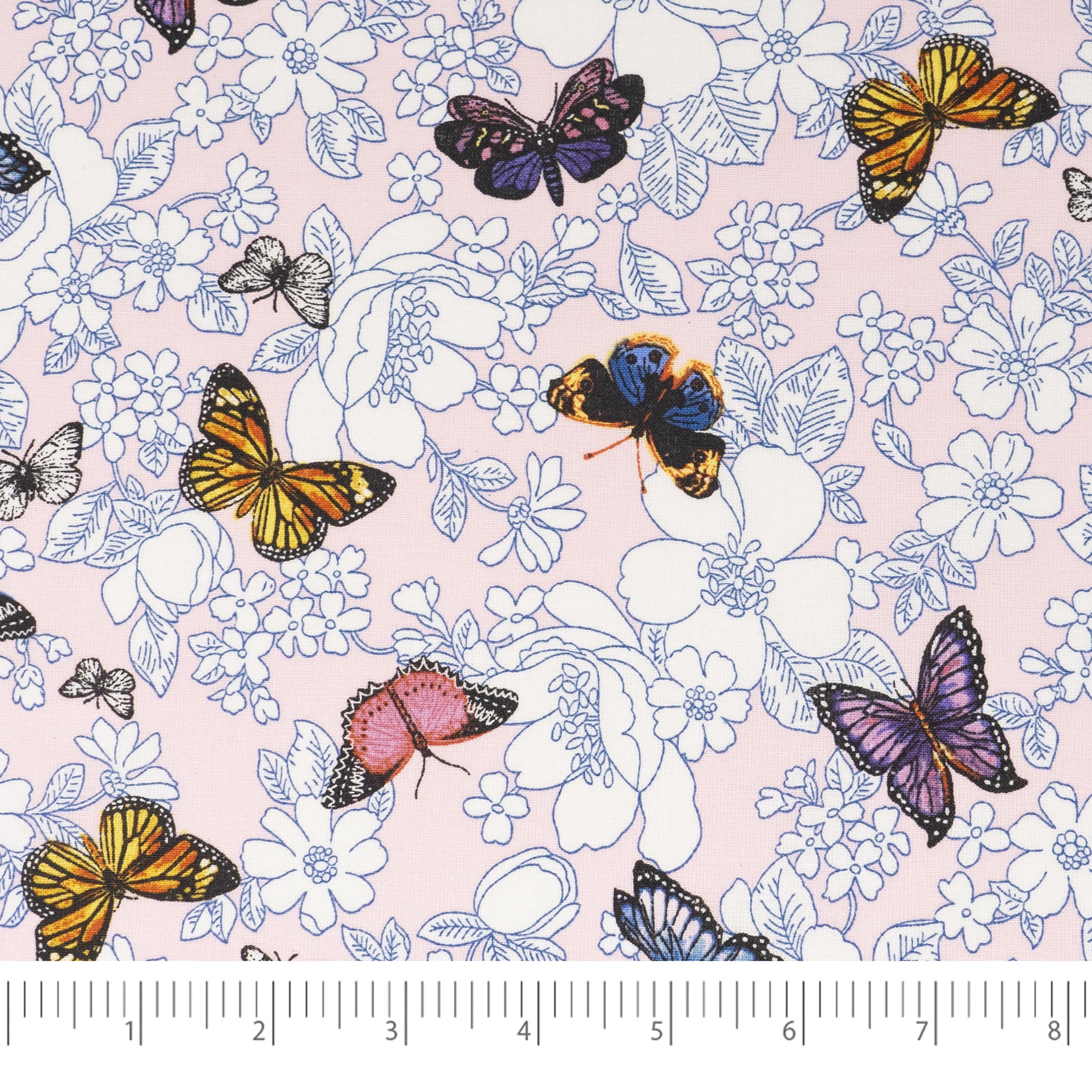 Waverly Inspirations 1 Yard Cut 100% Cotton Prints Fabric Butterflies 44" Wide for Quilting & Sewing