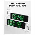 thumbnail image 2 of Reloj de Pared Digital Grande Control Remoto Temperatura Fecha Semana Visualización Apagado Memoria Reloj de Mesa Alarmas Duales Montadas en la Pared, 2 of 8