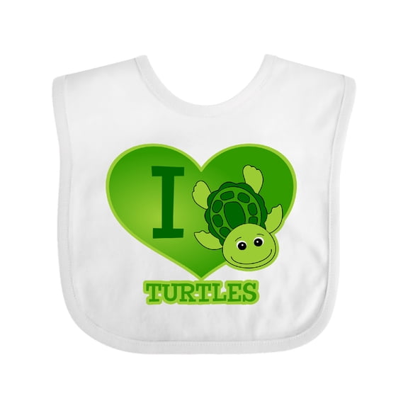 Inktastic I Love Turtles Boys or Girls Baby Bib