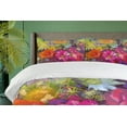 thumbnail image 4 of Ambesonne Floral Duvet Cover Set, Daisies Peony Gerbera, Queen, Multicolor, 4 of 6