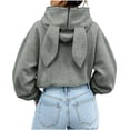 thumbnail image 4 of Cute Hoodies for Women Baeitkot Women's Fashion Solid Color Zipper Jacket Long Sleeve Coat with Pockets, 4 of 6