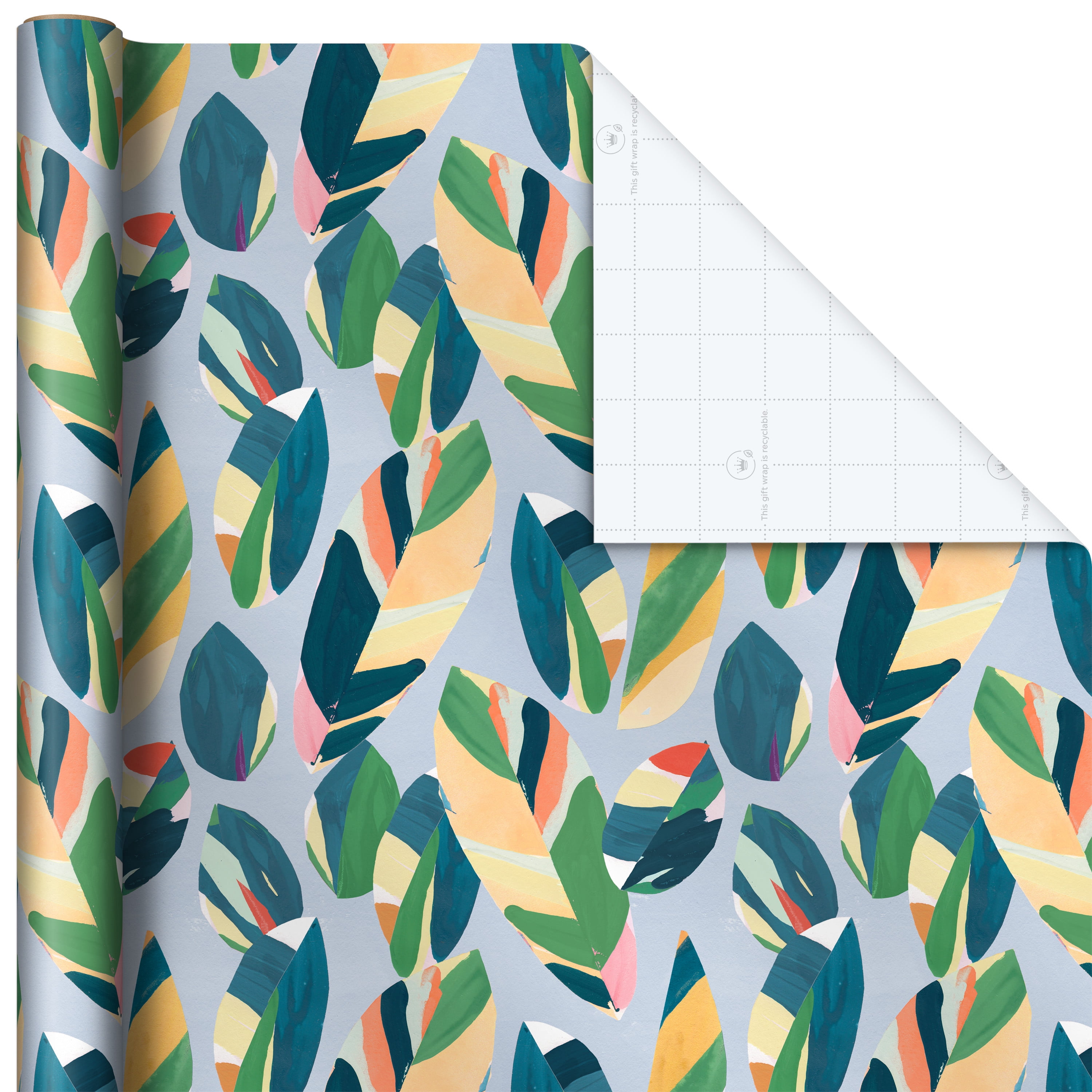 Hallmark Multi-color Recycled Gift Wrap Papers, with Cutlines on Reverse (3 Rolls) 60 sq ft.