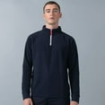 thumbnail image 3 of Finden & Hales Mens 1/4 Zip Long Sleeve Piped Fleece Top, 3 of 5