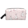 thumbnail image 2 of Uemuo Rabbit Pattern Portable Toiletry Bags with Handle, Waterproof travel Make up Bags for Women, Large Capacity Travel Cosmetic Bags, 2 of 9