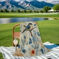 thumbnail image 4 of GWJING Blue Bird Flannel Blanket - Beautiful Bluebird, Flower, and Butterfly Throw,Playful Gifts for Adult &amp; Nature Lovers, Ultra Soft &amp; Warm,Lightweight,for Couch Bedroom Living Room 30x40in, 4 of 8