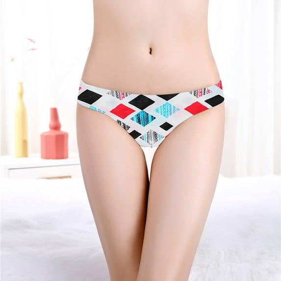 HUPOM Women Underwear Cotton Girls Underwear High Waist Leisure Belt Drop Waist Red XL