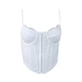 thumbnail image 6 of XFHLMJFF Sports Bras for Women Fashion Sexy Round Neck Wrapped Chest Solid Color Vest Tank Shirt Blouse High Support Bra, 6 of 9