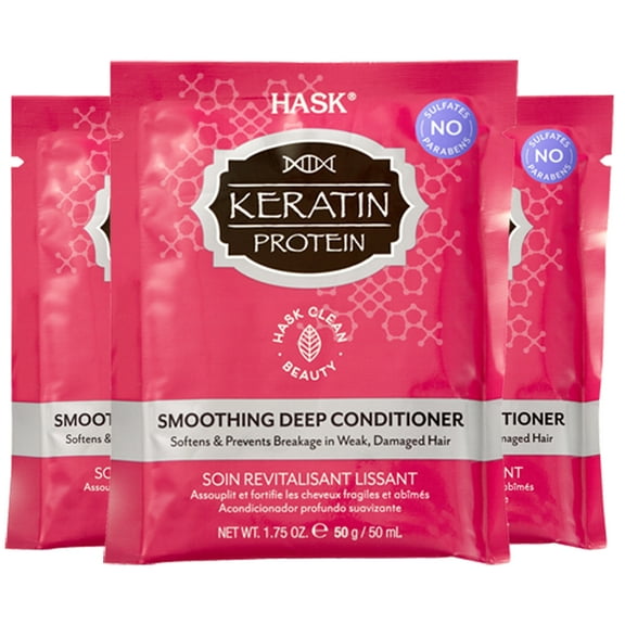 Pack of (3) Hask Keratin Protein Deep Conditioning Hair Treatment 1.75 oz