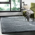 thumbnail image 2 of SAFAVIEH Royal Hartley Solid Plush Shag Area Rug, Blue, 6'7" x 6'7" Square, 2 of 5