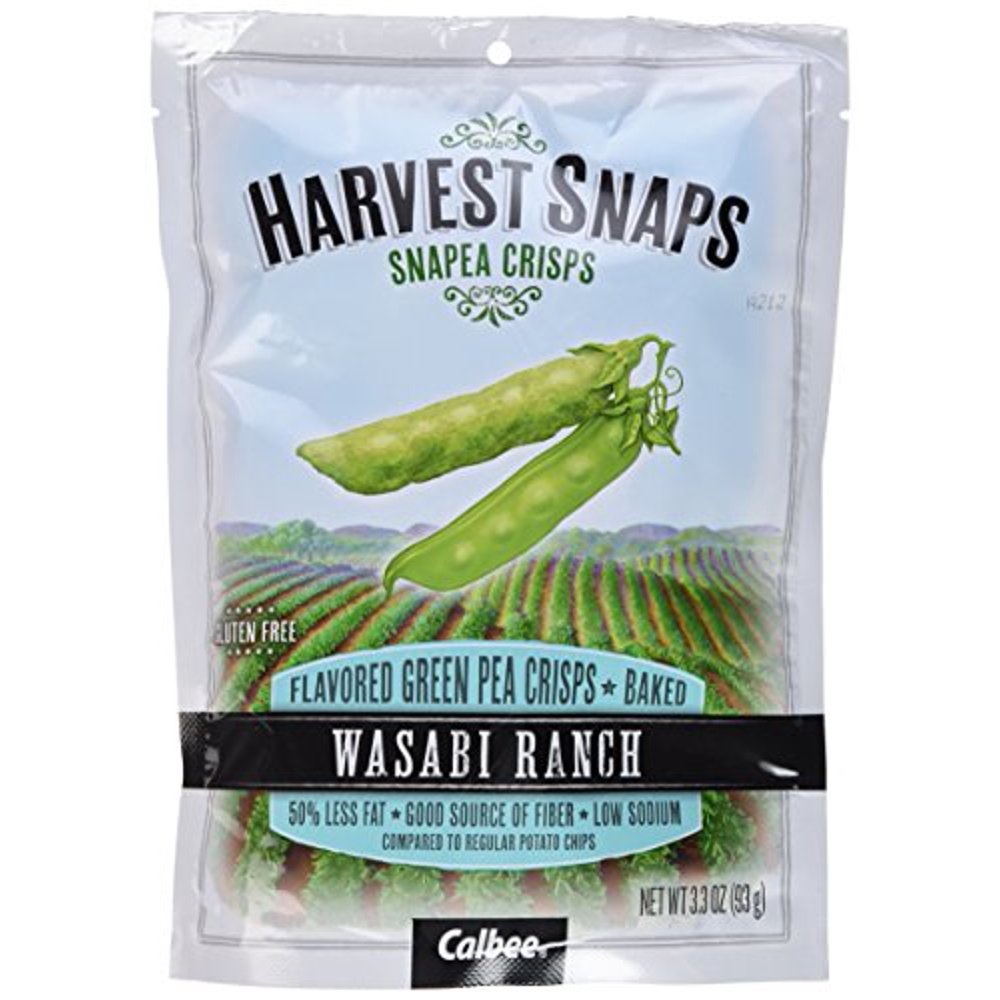 Calbee Harvest Snaps Snapea Crisps Wasabi Ranch Baked Green Pea Crisps