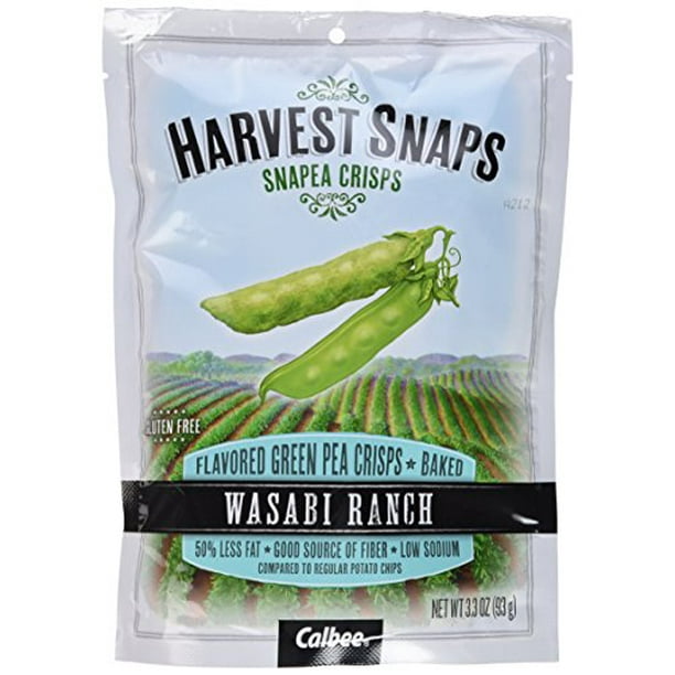 Calbee Harvest Snaps Snapea Crisps Wasabi Ranch Baked Green Pea Crisps