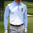 thumbnail image 2 of Kezqiaxn Mens Golf Shirt Fashion Lightweight Long Sleeve Button Down Shirts Fall Collared Pullover Casual Tops, 2 of 5