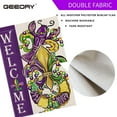 thumbnail image 5 of Mardi Gras Garden Flag 12.5 x 18 Inch, Fleur de Lis Beads Masquerade Mask Carnival Celebration Double Sided Decorative Flag For Outside Yard Lawn Outdoor Decoration GB016-12, 5 of 6