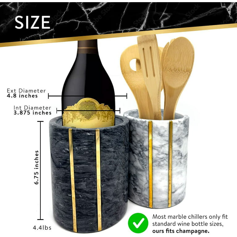  Radicaln Marble Wine Cooler Black 5x8.5 Inch Handmade Home &  Kitchen Gadgets Bottle Cooler - Drink Organizer Wine & Bar Accessories For  Home Bar Set - Home Décor Kitchen Utensil Holder 