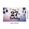thumbnail image 3 of Purple Balloons Happy Birthday Banner Colorful Decoration Birthday Party Milestone Birthday for Adult Celebration Indoor Decor Photo Shoot, 3 of 7