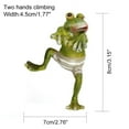 thumbnail image 3 of Set of 4 Cute Frog Figurines Hanging Animal Statue,Resin Pot Hanging Climbing Frog Sculpture Outdoor Statues Ornaments Décor for Flower pot/Fence, Yard Art Figurines for Patio Lawn House, 3 of 11