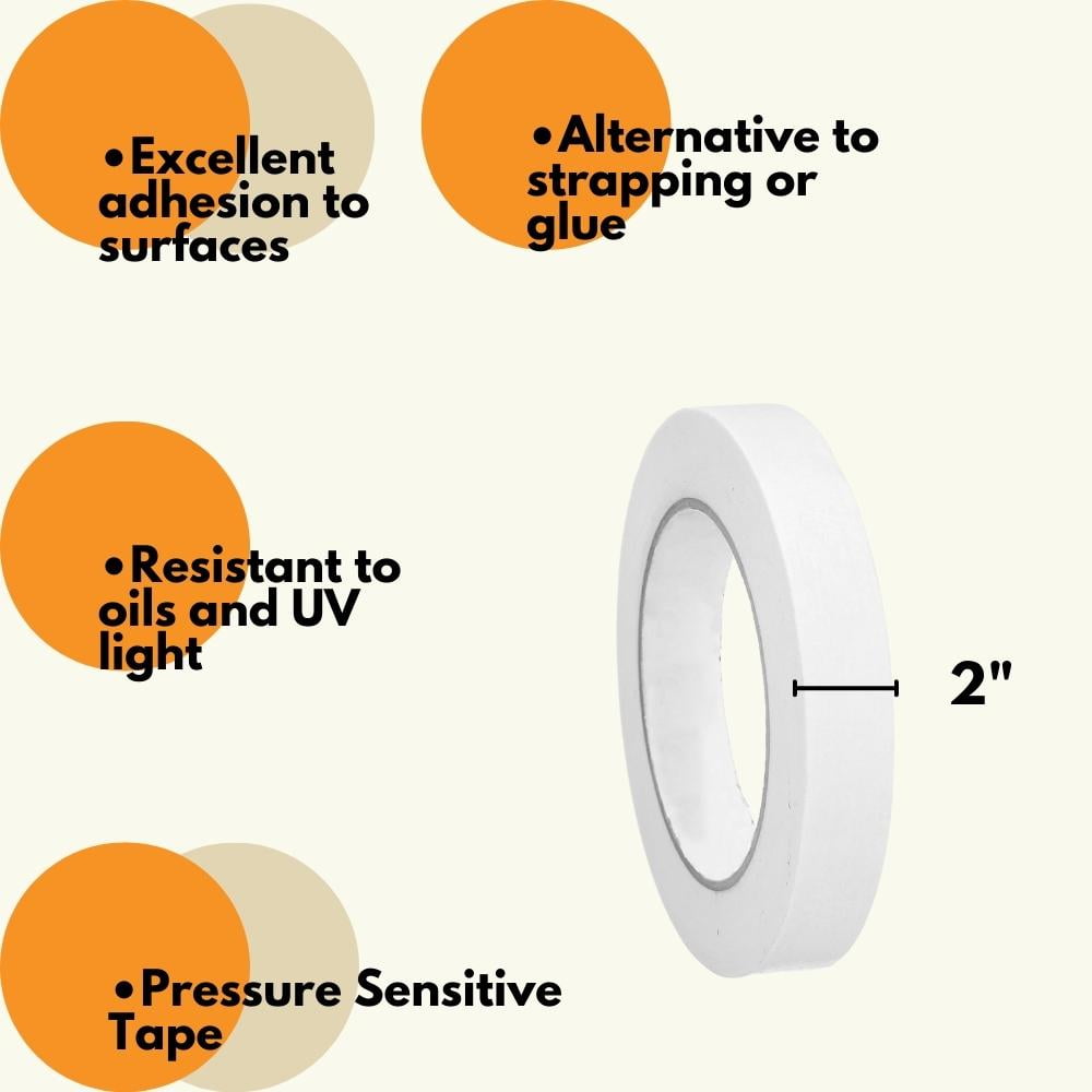Intertape Double Sided Economy Tape, 2" x 55 Yards, 24 Rolls, Clear, Heavy Duty, Mounting Tape