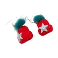 thumbnail image 2 of Pendientes navideños con diseño de dibujos animados, bonitos y creativos, para cumpleaños de mujer. Bola de pelo, 2 of 9