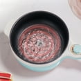 thumbnail image 5 of 1.8L Non-Stick Electric Hot Pot with Steamer, Ramen Cooker with Dual Power Control Mini Hot Pot for Pasta, Dumplings, Soup, Steak, (Rotary Switch) Blue, 5 of 13