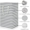 thumbnail image 3 of Laundry Hamper, 75L Large Collapsible Tall Laundry Basket with Handles, Water Resistant Freestanding Clothes Hamper, Storage Basket, Storage Bags for Clothes Toys, 24.4" (H),Grey, 3 of 5