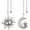 white, variant on Ceiling Fan Pull Chain Set Decorative Totem Bohemia Pull Chain Pendant Extension 12 Inches Lighting Fan Beaded Ball Fan Pull Chain Extender Ornament with Connector Moon and Sun (Bronze)