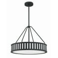 thumbnail image 3 of Crystorama Kendal 4 Light Black Forged Pendant - 22.5"W x 18.25"H, 3 of 5
