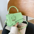 thumbnail image 5 of Bolso cruzado con textura para mujer, bolsa cuadrada pequeña, versátil, estilo coreano, Simple, a la moda, un solo hombro, 5 of 5