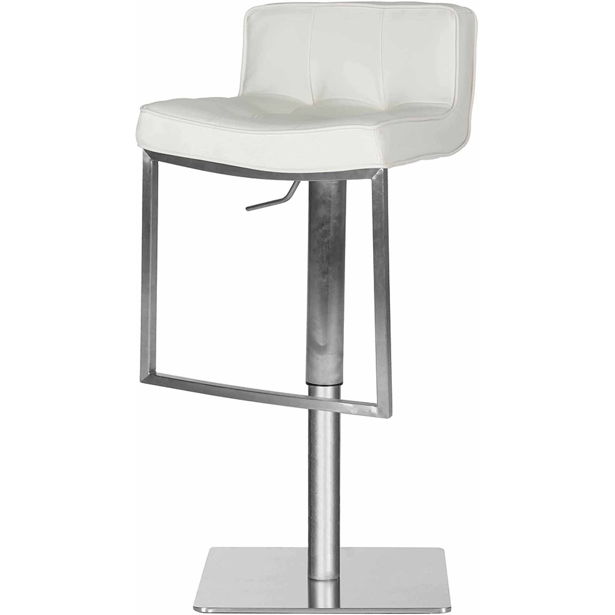 SAFAVIEH Newman Modern Swivel Bar Stool with Foot Rest, White