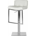 thumbnail image 3 of SAFAVIEH Newman Modern Swivel Bar Stool with Foot Rest, White, 3 of 4