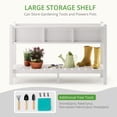 thumbnail image 3 of Carolayne Vertical Planter Stand with Shelf, Outdoor Raised Garden Bed for Garden, White, 3 of 8