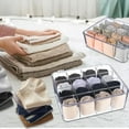 thumbnail image 5 of Clear Plastic Drawer Organizer with 16 Removable Compartments for Socks, Bras, Ties, Belts and More, 5 of 6