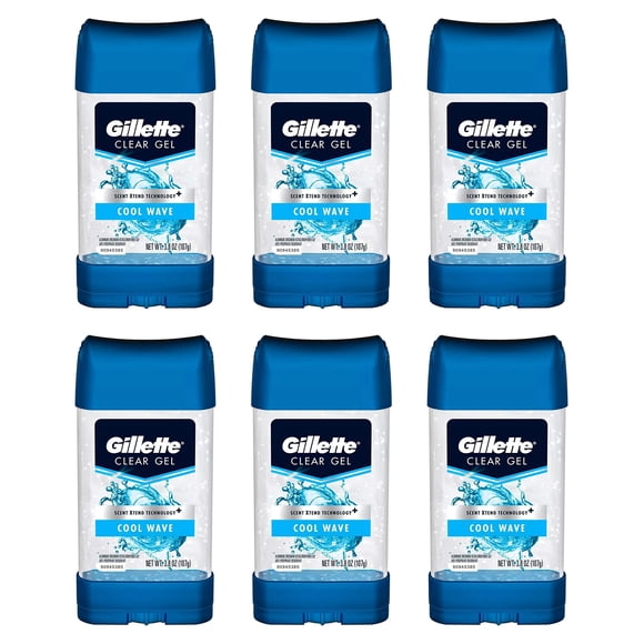 Gel antitranspirante y desodorante Gillette Clear Gel 48 h (paquete de 6)