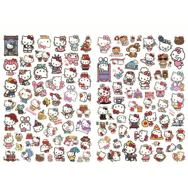 Pegatinas de Hello Kitty Kuromi para álbum de recortes, pegatinas bonitas de Anime, grafiti, diario, Maleta, teléfono, portátil, decoración, álbum DIY, 100, 50 Uds.