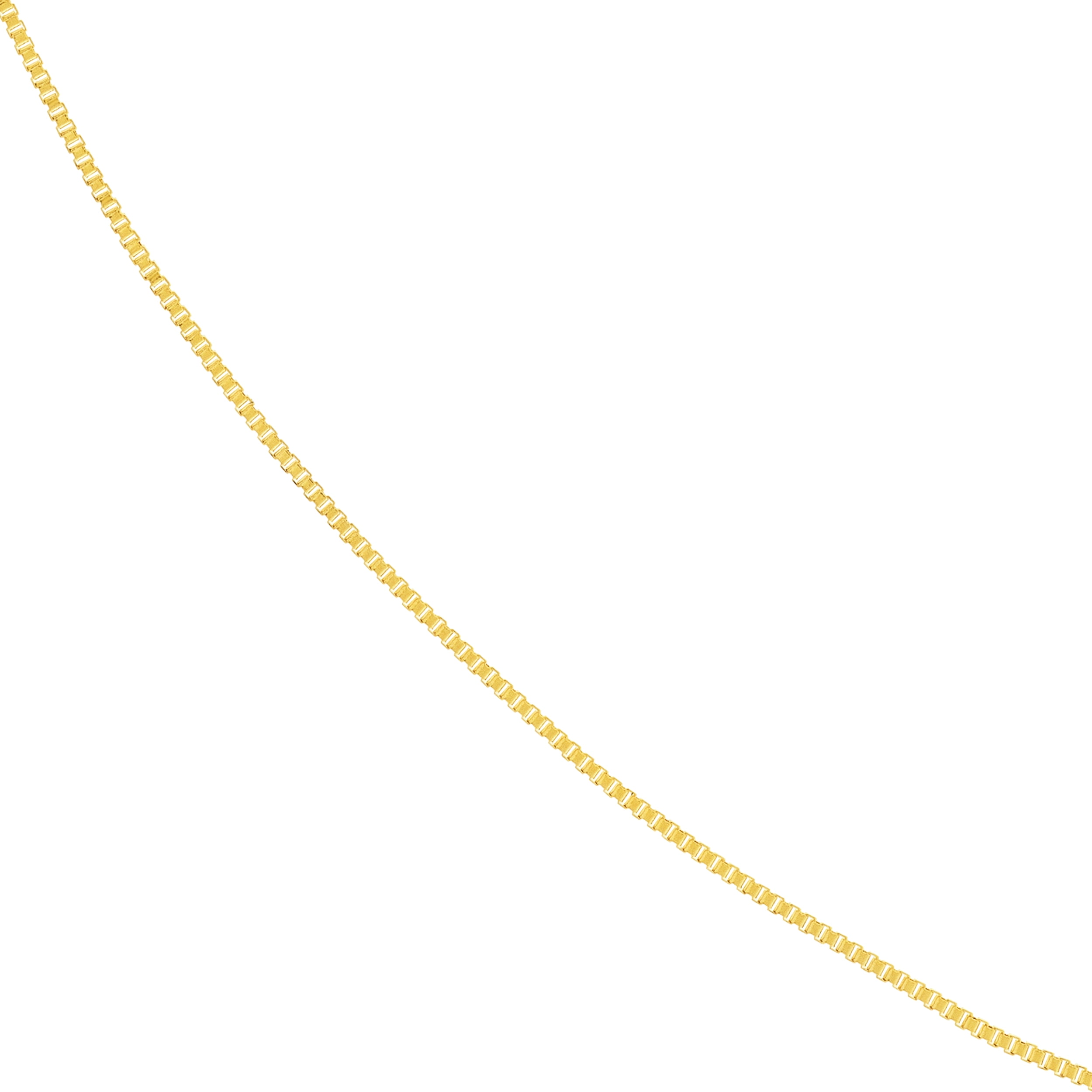 10K Yellow Gold 18" 0.42mm Box Chain Necklace w/ 5mm Spring Ring - Women