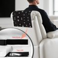 thumbnail image 6 of SCRAWLGOD Santa Claus Christmas Tree Snowflake Black 1 Pcs Headrest Cover Recliner Headrest Slipcover Non Slip Waterproof Recliner Chair Couch Head Protector Covers for Living Room 17x27in, 6 of 7