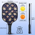 thumbnail image 4 of Pickleball Paddles Set,Pioneer Flower Floral Print Pattern Fiberglass Surface Pickleball Racket Set with 2 Indoor Outdoor Pickleball Balls and Pickleball Bag,Pickle-ball Equipment, 4 of 6