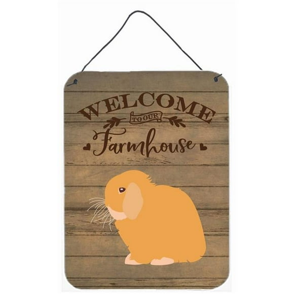Carolines Treasures CK6912DS1216 12 x 16 in. Holland Lop Rabbit Welcome Wall or Door Hanging Prints
