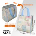 thumbnail image 3 of Pioneer Flower Floral Print Pattern Insulated Lunch Bag for Women & Adults,Large Portable Soft Cooler Lunch Bag,Thermal Food Storage Tote with Pearl Cotton,8.66L,8.75x5.75x9.5 Inch, 3 of 6