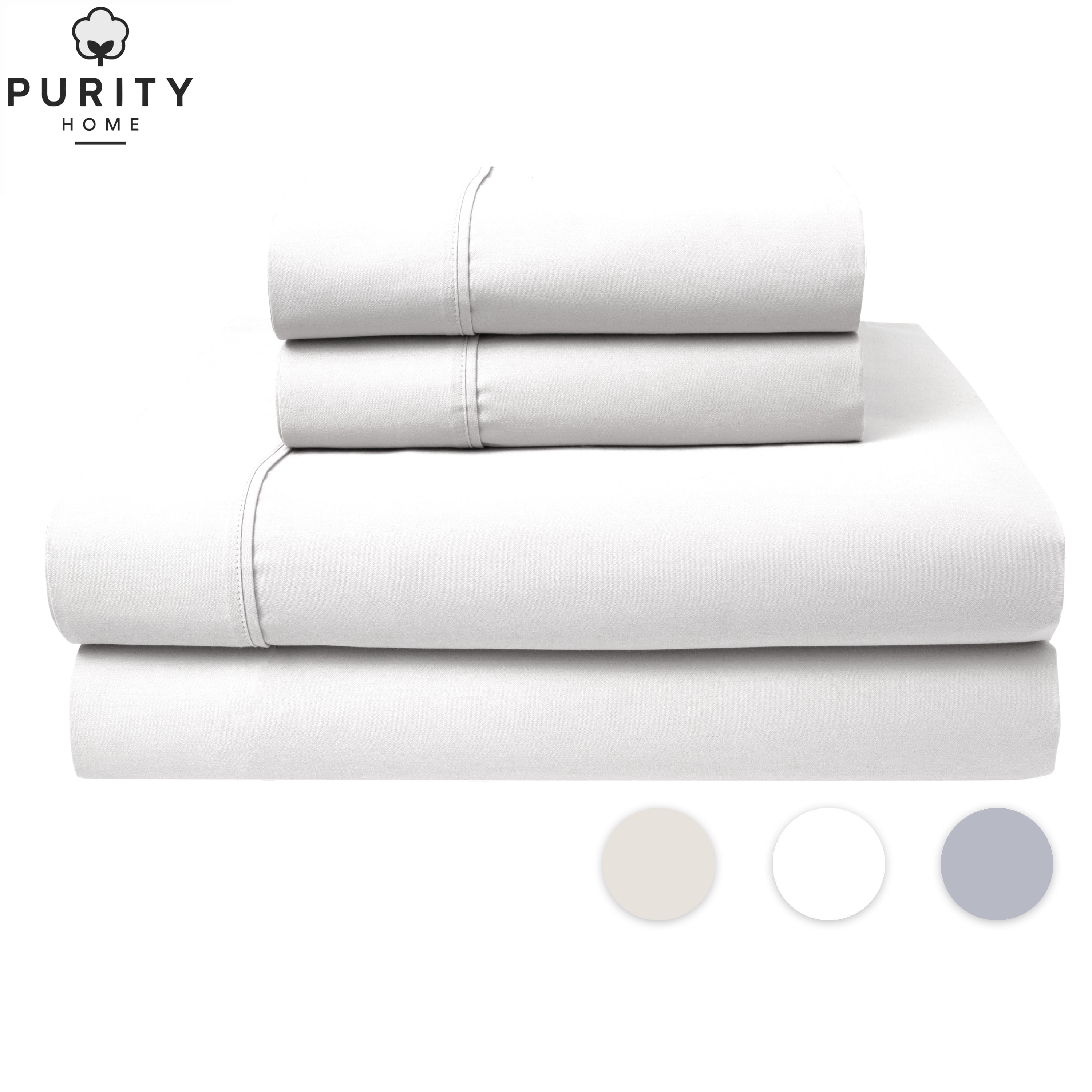 4-Piece Luxury Home 1,000 Thread Count 100% Egyptian Cotton Sheet Set 