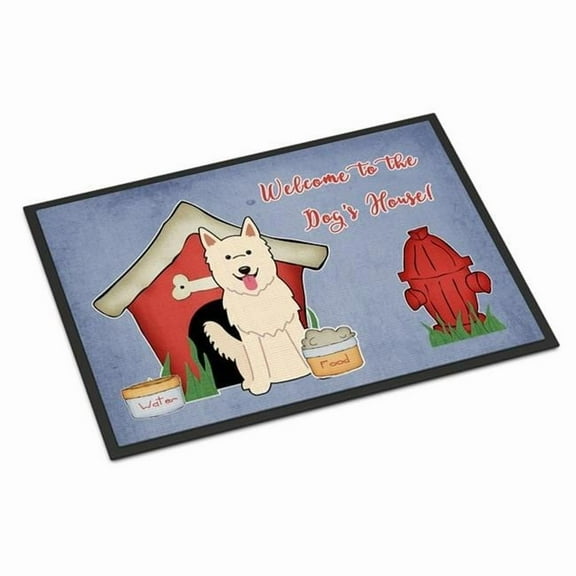 Dog House Collection White German Shepherd Door Mat