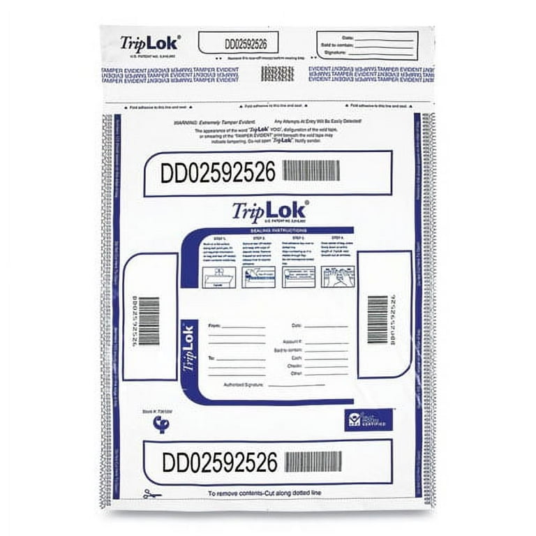 Deposit Bag, Plastic, 12 x 16, White, 100/Pack Deposit Bag, Plastic, 12 x 16, White, 100/Pack
