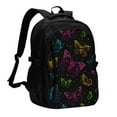 thumbnail image 1 of Balery Butterfly Mochila con carga USB para hombre y mujer - Mochila impermeable y antirrobo para laptop con puerto USB para viajes, trabajo, 1 of 7