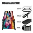 thumbnail image 4 of Honeii Watercolor White Horse Print Backpack for School,15.6 inch Laptop Back Pack for High School and College Students, Waterproof Computer Bookbag-One Size, 4 of 6