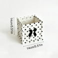 thumbnail image 3 of Dongrere Polka Dot Storage Basket Quilted Fabric Square Makeup Basket Cosmetic Organizer for Women Bathroom Use, 5.5 Inch, Black, 3 of 7