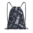 thumbnail image 1 of Saiise Anchor and Lighthouse Pattern Sports Drawstring Backpack - String Swim Gym Bag with Wet Proof Pocket for Women&Men-Medium, 1 of 6