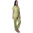 thumbnail image 3 of Moomaya Printed Short Sleeve Pajama Set For Women Printed Button Up Sleep Shirt, 3 of 6