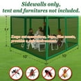 thumbnail image 3 of Sunny 10'Lx6.4'W Replacement Mosquito Netting for 10'x10' Folding Gezebo (Mesh Sidewalls ONLY), w/Zipper, 4 Pack (Green), 3 of 9