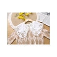 thumbnail image 5 of INSPIRE CHIC Detachable False Collar, Embroidery Mini Cape Neck Ruff Dickey Fake Collar for Blouse White-7, 5 of 5