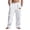 Z89 White, variant on Mifsaly Linen Cargo Pants Men Summer Wide Leg Lightweight Summer Beach Trousers with Multi Pockets Elastic Waist Drawstring Breathable Cotton Tracksuit Bottoms XL